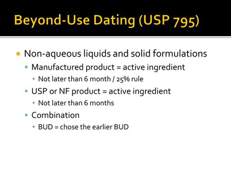 usp 795 beyond use dating non sterile